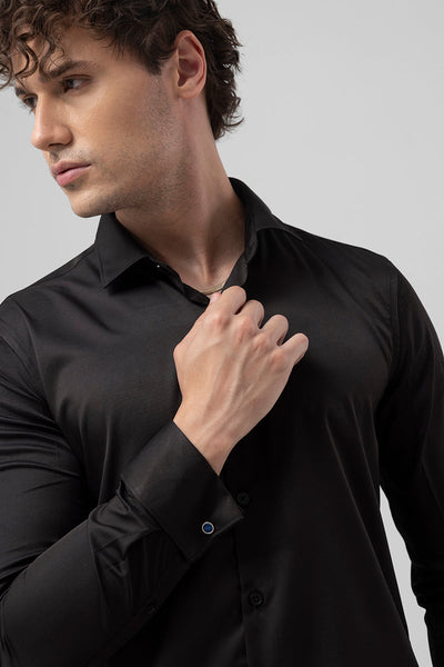 Double Cuff Black Shirt – Himself